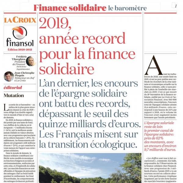 Baromètre de la Finance Solidaire 2019