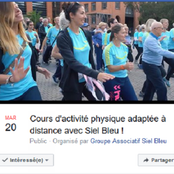 RDV sur Facebook Live tous les jours à 14h - Siel Bleu